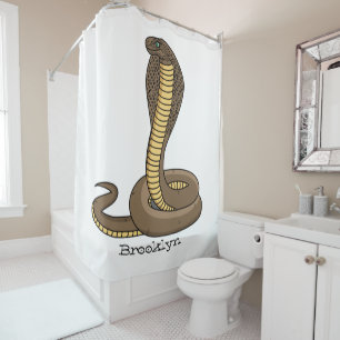 Brown cobra snake illustration