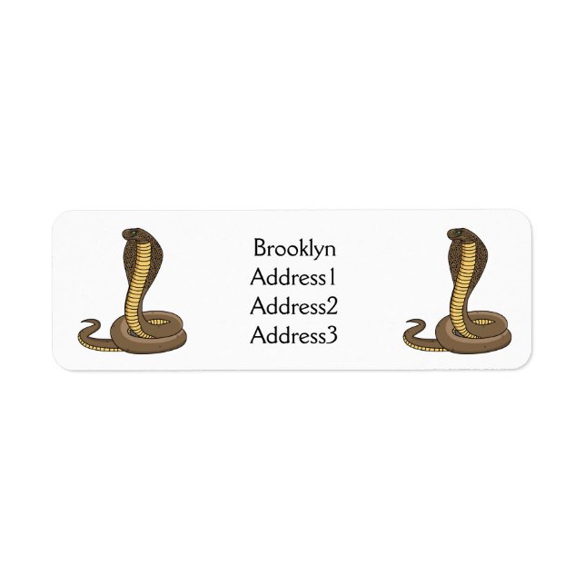 Brown cobra snake illustration  (Front)