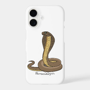 Brown cobra snake illustration 