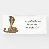 Brown cobra snake illustration
