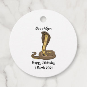Brown cobra snake illustration  favour tags