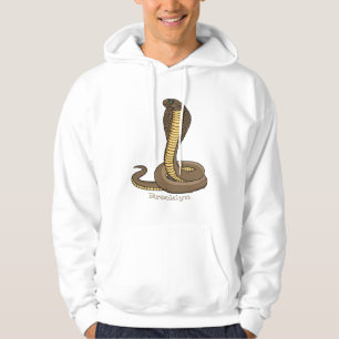 Brown cobra snake illustration  hoodie