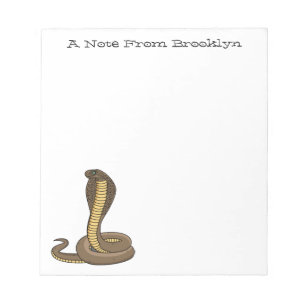 Brown cobra snake illustration  notepad