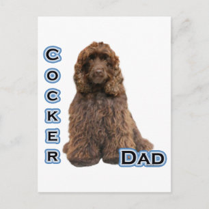 Brown Cocker Spaniel Dad 4 Postcard