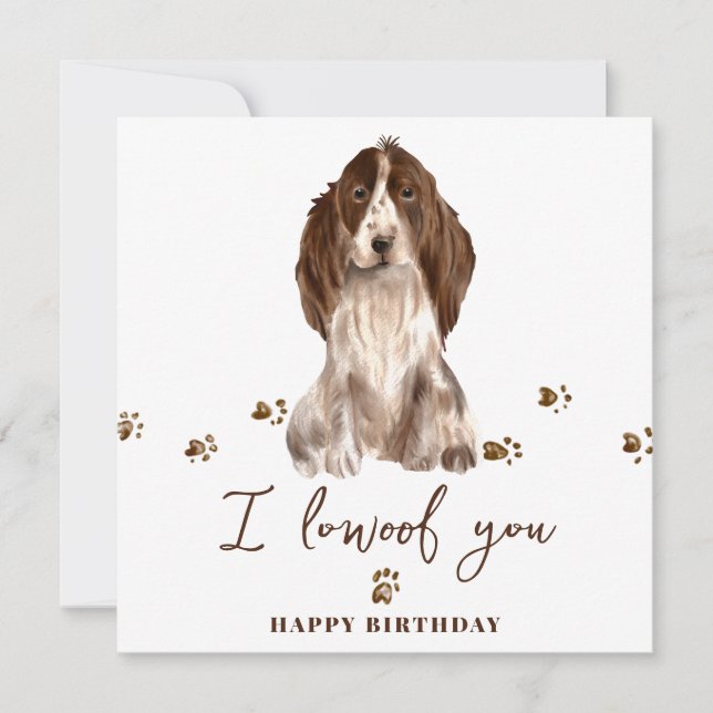 Brown Cocker Spaniel Dog Mum Puppy Pets Birthday Card (Front)