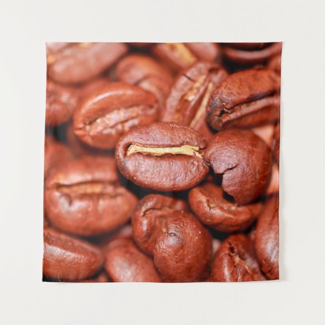Brown coffee beans roasted tapestry (Front)