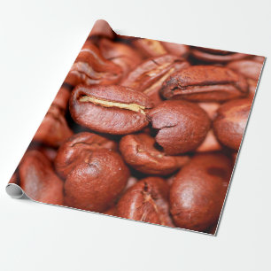 Brown coffee beans roasted wrapping paper
