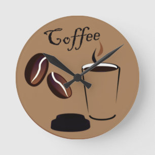 Brown Coffee Clock