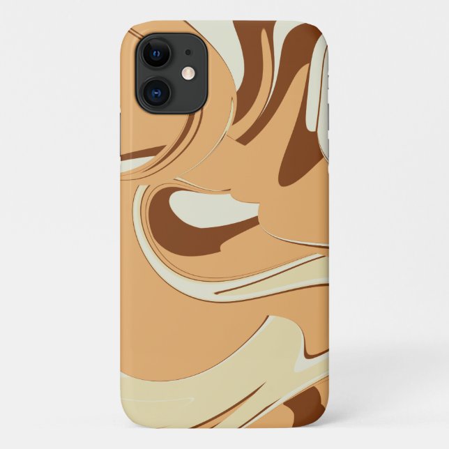 Brown Coffee Swirl Case-Mate iPhone Case (Back)