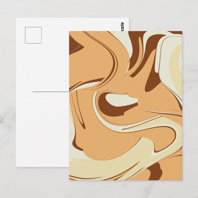 Brown Coffee Swirl Postcard (Front/Back)