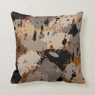 Brown Collage Throw Pillow