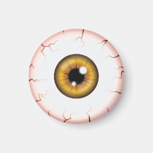 Brown Colour Eyeball Halloween Bloodshot Eyeball Magnet