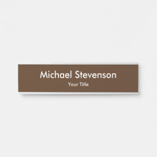 Brown Colour Unique Elegant Modern  Door Sign