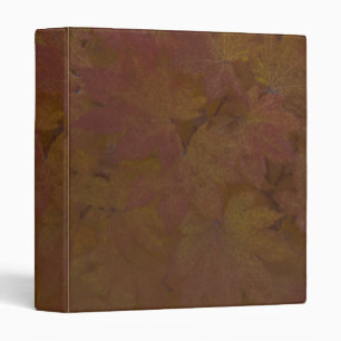 Brown Coloured Fall Maple Leaves Binder
