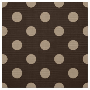brown coloured polka dots pattern fabric