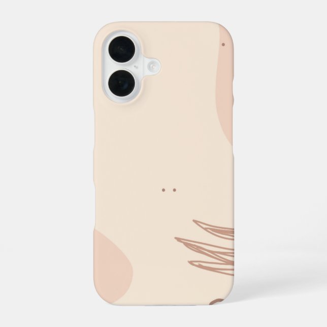 Brown Colourful Floral Linktree | iPhone 16 Case (Back)