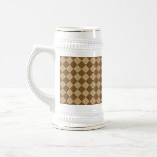 Brown Combination Diamond Pattern by STaylor Beer Stein
