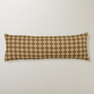 Brown Combination Diamond Pattern by STaylor Body Pillow