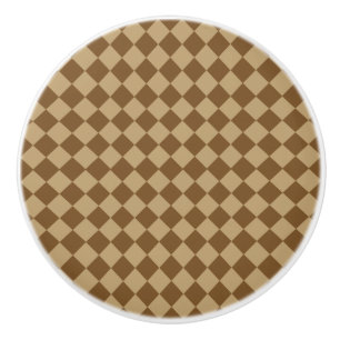 Brown Combination Diamond Pattern by STaylor Ceramic Knob