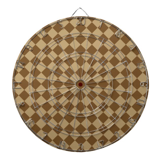 Brown Combination Diamond Pattern by STaylor Dartboard (Front)