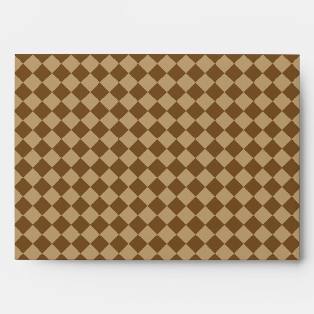 Brown Combination Diamond Pattern by STaylor Envelopes (Front)