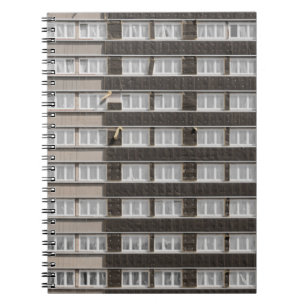 Brown commercial building notebook