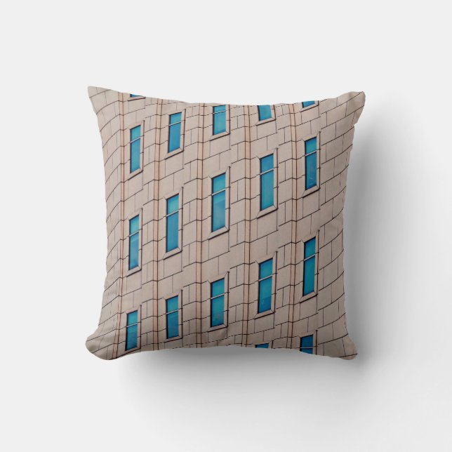 BROWN CONCRETE BUILDING DURING DAYTIME THROW PILLOW (Front)