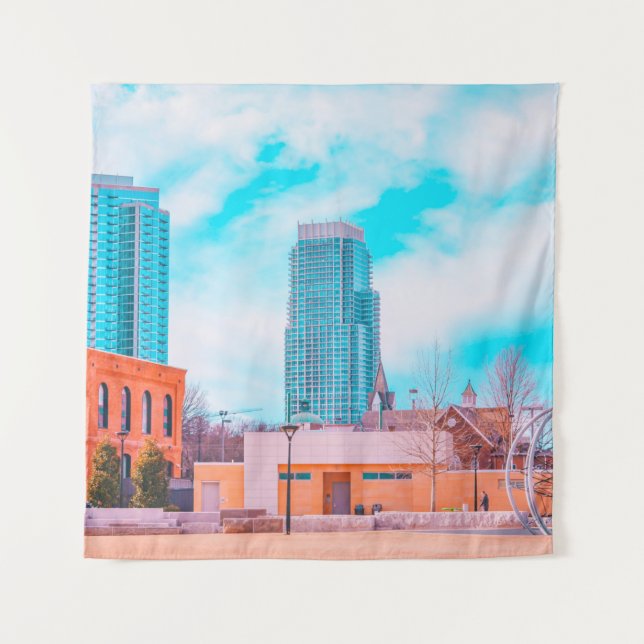 BROWN CONCRETE BUILDING NEAR BARE TREES UNDER BLUE TAPESTRY (Front)