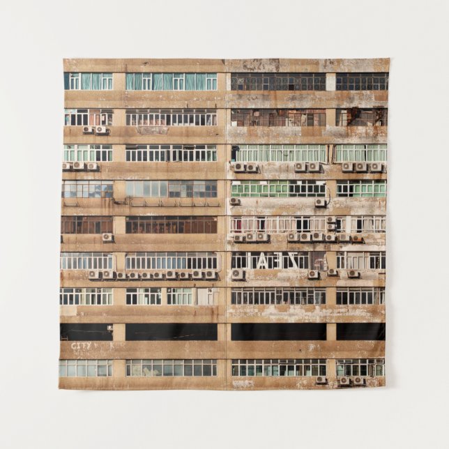BROWN CONCRETE BUILDING TAPESTRY (Front)