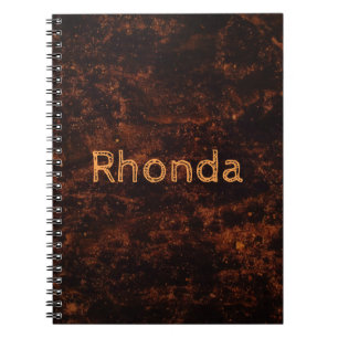 Brown Concrete Fire Notebook