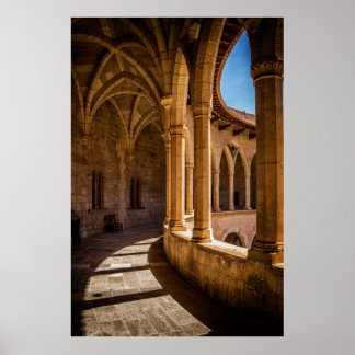 BROWN CONCRETE PILLARS POSTER