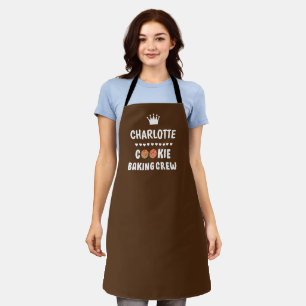 Brown "Cookie baking crew!! Apron