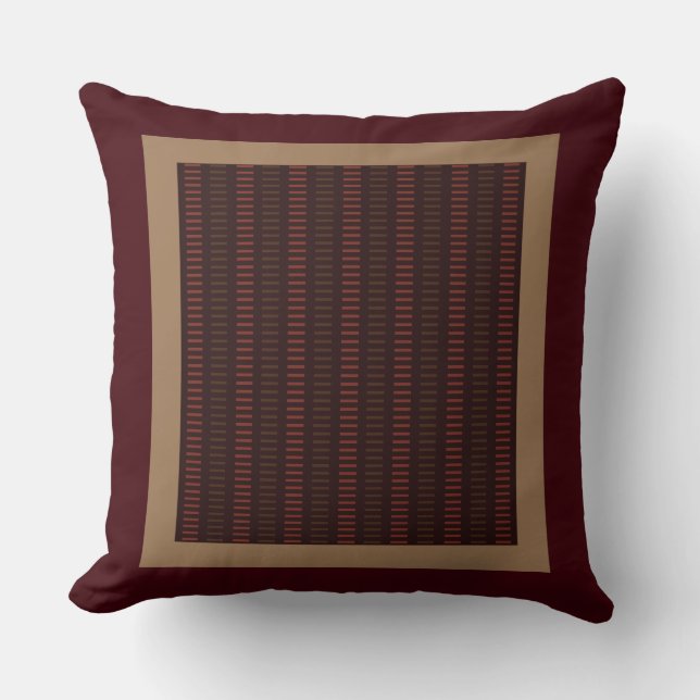 Brown, copper and red throw pillow (Front)
