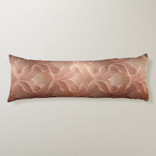 Brown copper inspired gradient modern luxury  body pillow