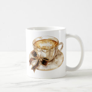 Brown coquette hot coffee illustration Mug