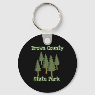 Brown County State Park Indiana Forest Woods Campi Keychain
