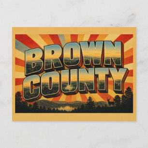 Brown County State Park Indiana Rolling Hills Art Postcard