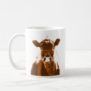 Brown Cow Farm Animal Custom Address Label Coffee Mug