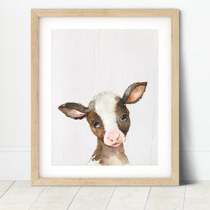 Brown Cow Farm Nursery Art Print