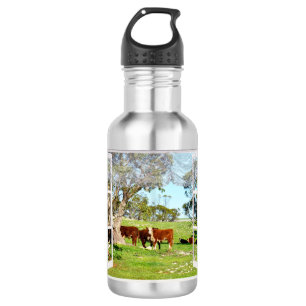 Brown Cow Herd Window Views, Water Bottle