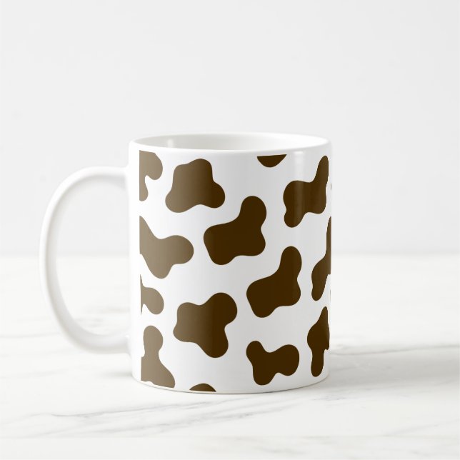 Brown Cow Print Coffee Mug (Left)