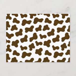 Brown Cow Print Holiday Postcard