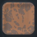 Brown Cow Print Paper Plates<br><div class="desc">Rodeo Party Plates</div>