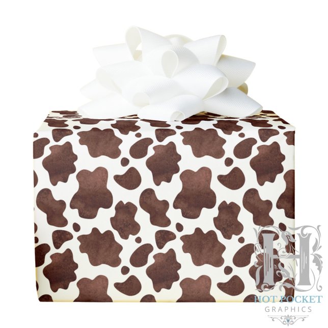 Brown Cow Print Wrapping Paper (Creator Uploaded)
