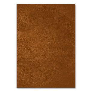 Brown Cowhide Leather Texture Look Table Number