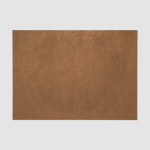 Brown Cowhide Leather Texture Look Tissue Paper