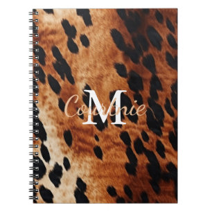 Brown Cowhide Monogram Notebook