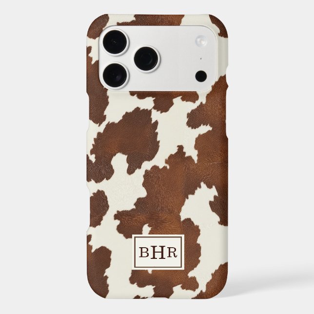 Brown Cowhide Monogrammed (Back)