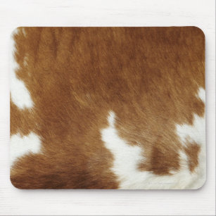 Brown Cowhide Print Mouse Pad