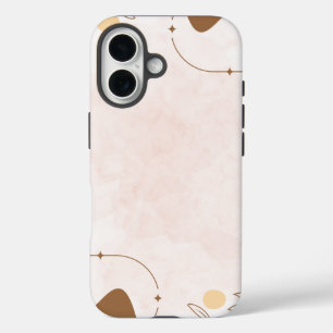 Brown Cream Aesthetic Floral Linktree    iPhone 16 Case